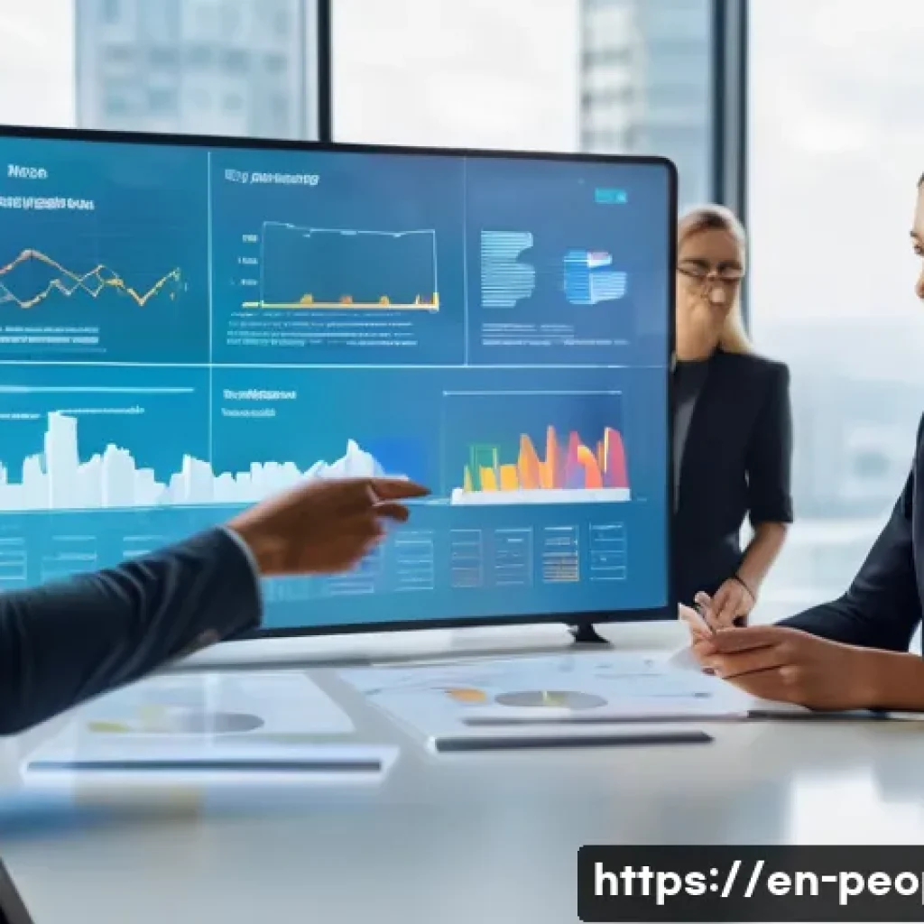 마크 저커버그 페이스북 마케팅 전략 - A diverse team of marketing professionals, dressed in smart business casual attire, are gathered aro...