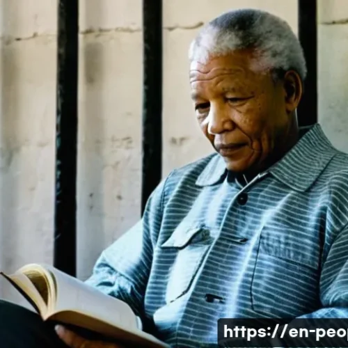 넬슨 만델라 남아프리카 공화국 - The Quiet Resolve of Robben Island**

"A realistic, cinematic photograph of Nelson Mandela in his 40...